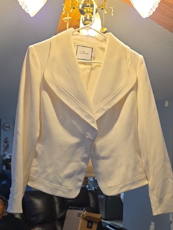 Chaus Jackets & Blazers - Chaus Cream Shawl-Collar Blazer